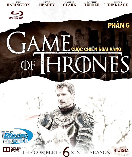 B3398.Game of Thrones Season 6 - Cuộc Chiến Ngai Vàng 6 2D25G - 4DISC (TRUE - HD 7.1 DOLBY ATMOS)